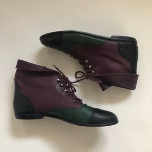Vintage Gitano Tri Colored Ankle Booties Size 7-8
